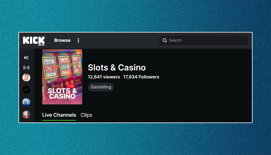 Kick’s Slots & Casino page