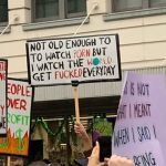 climate rally sign