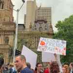 climate rally sign