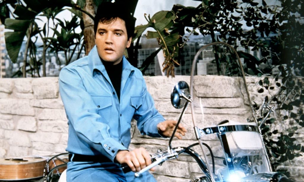 Elvis Presley on the set of Clambake