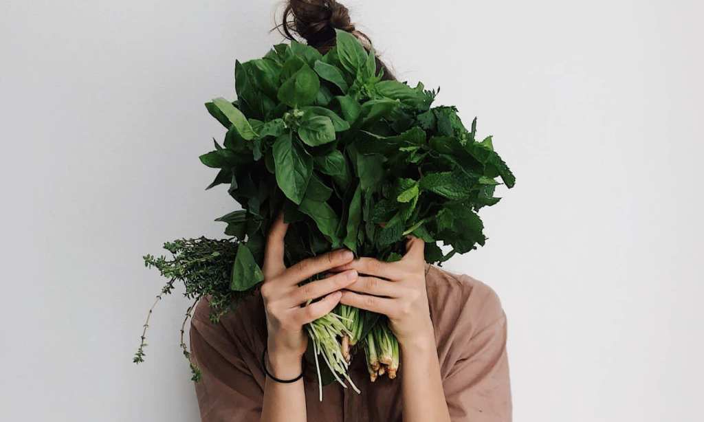 Girl with salad