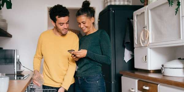 Couple in kitchen