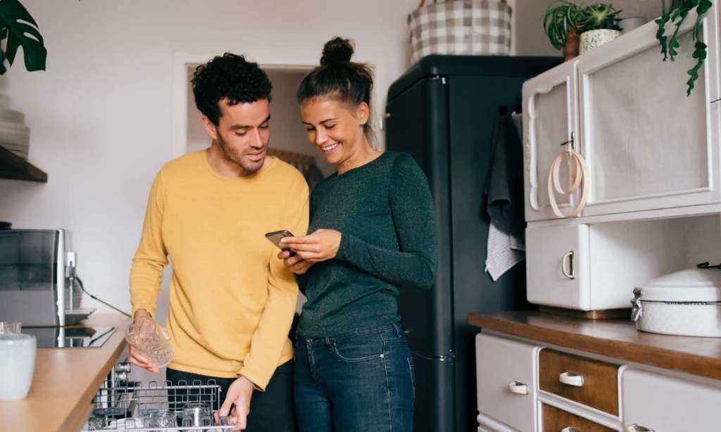 Couple in kitchen