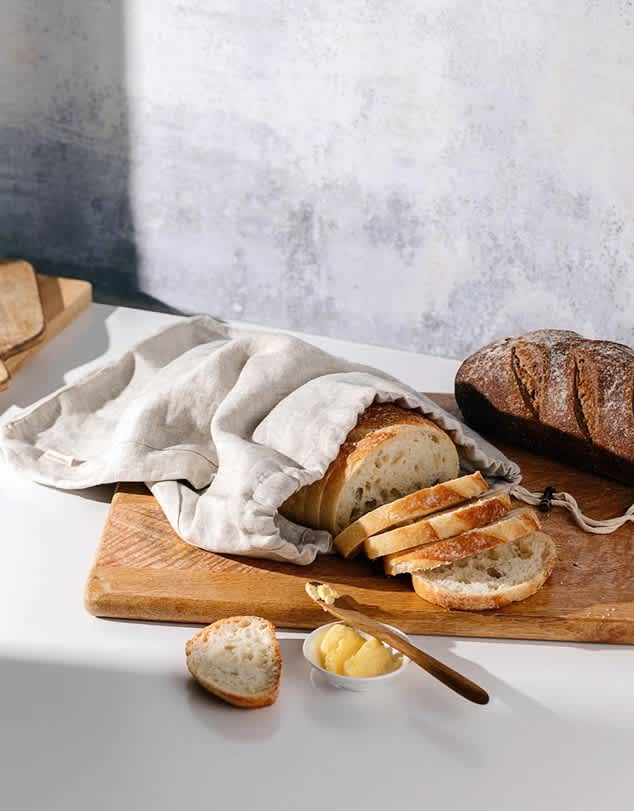 Linen bread bag