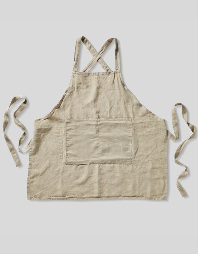 Linen full length apron