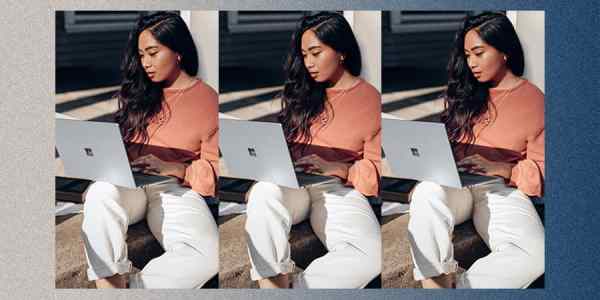 woman on computer