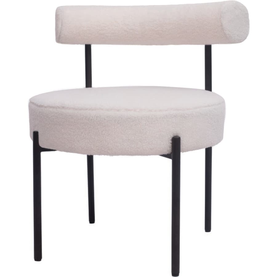 Home Trading Co Milan Teddy Occasional Chair - White