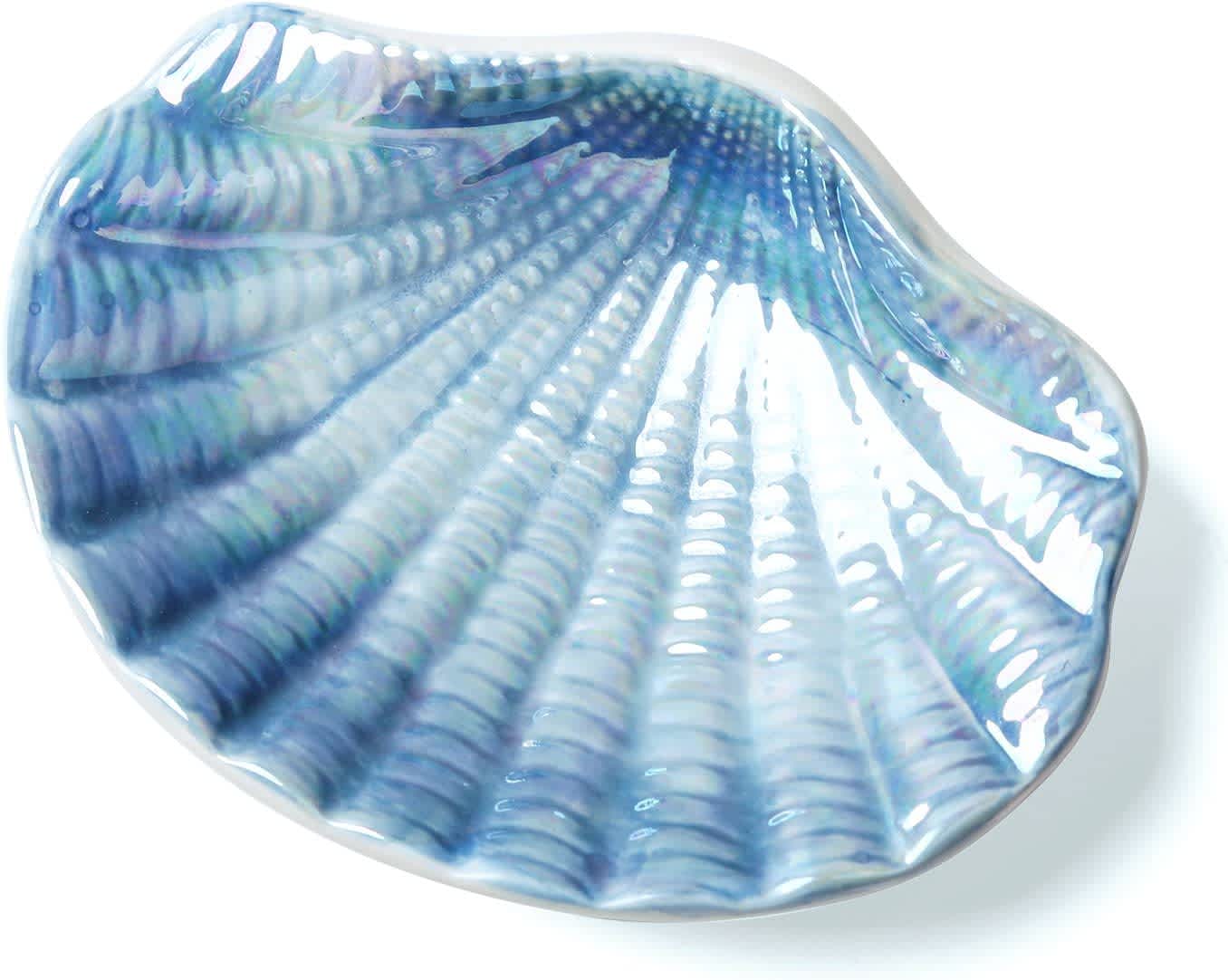 Seashell ceramic soap dish