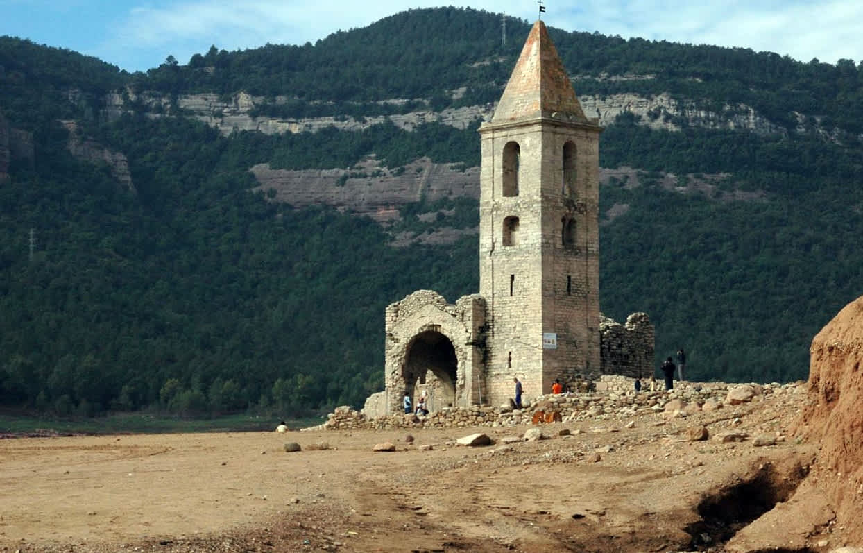 church in spain dried up river
