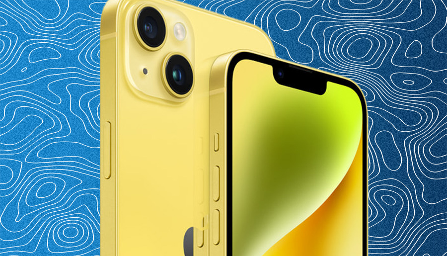 The yellow iPhone 14.
