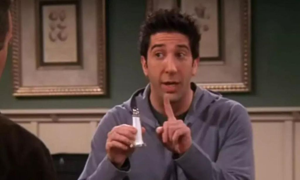 Friends Ross hotel shampoo bottle