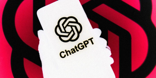 Inverted image of the ChatGPT logo looking evil.