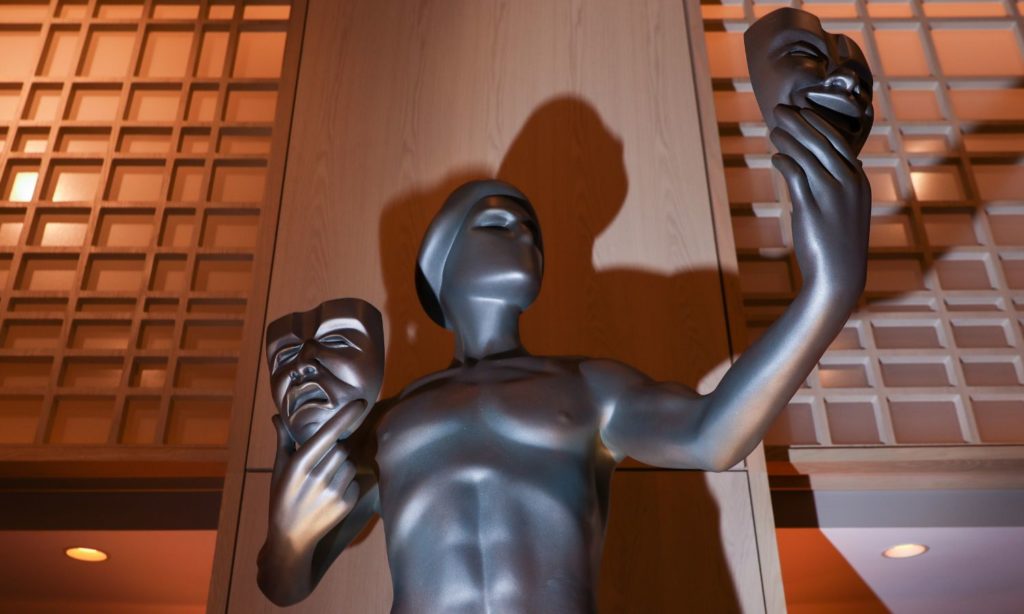 The Screen Actors Guild Award Statue at the 2023 SAG Awards winners
