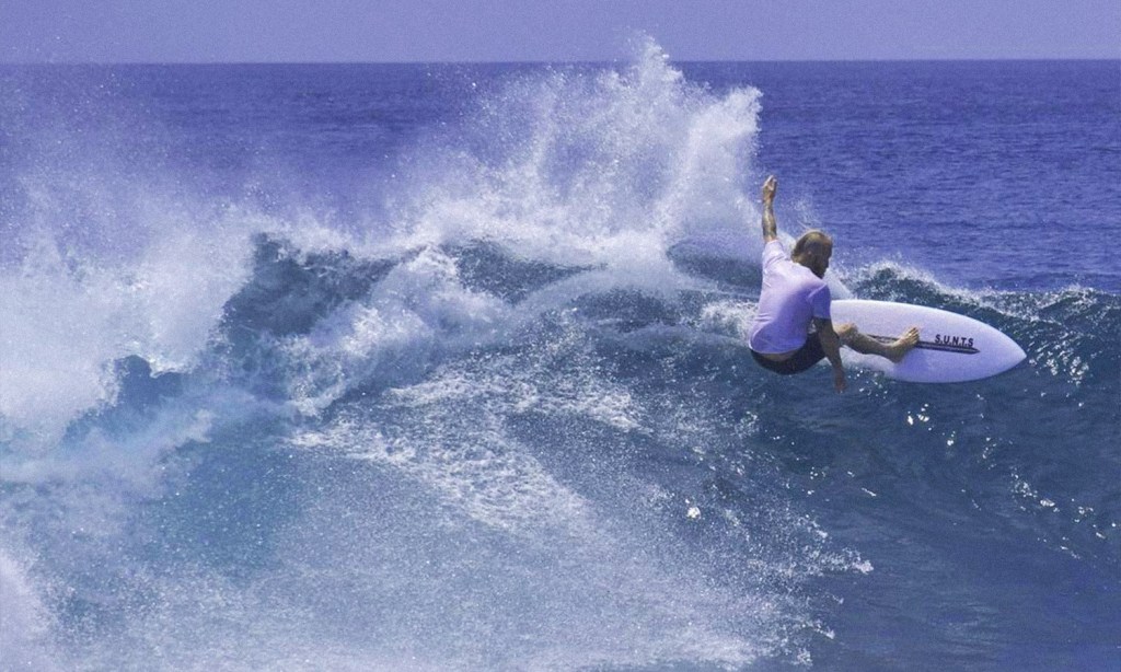An image of Australian surfer Blakey Johnston surfing. He is currently trying to complete a 40 hour surf Cronulla.
