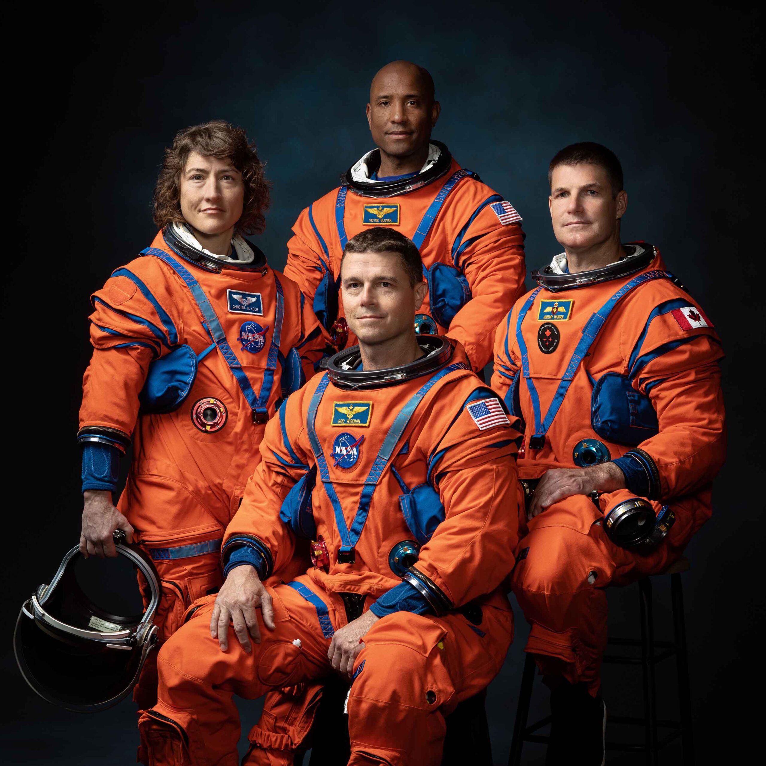 Artemis II's astronauts: Reid Wiseman, Victor Glover, Christina Hammock, and Jeremy Hansen.