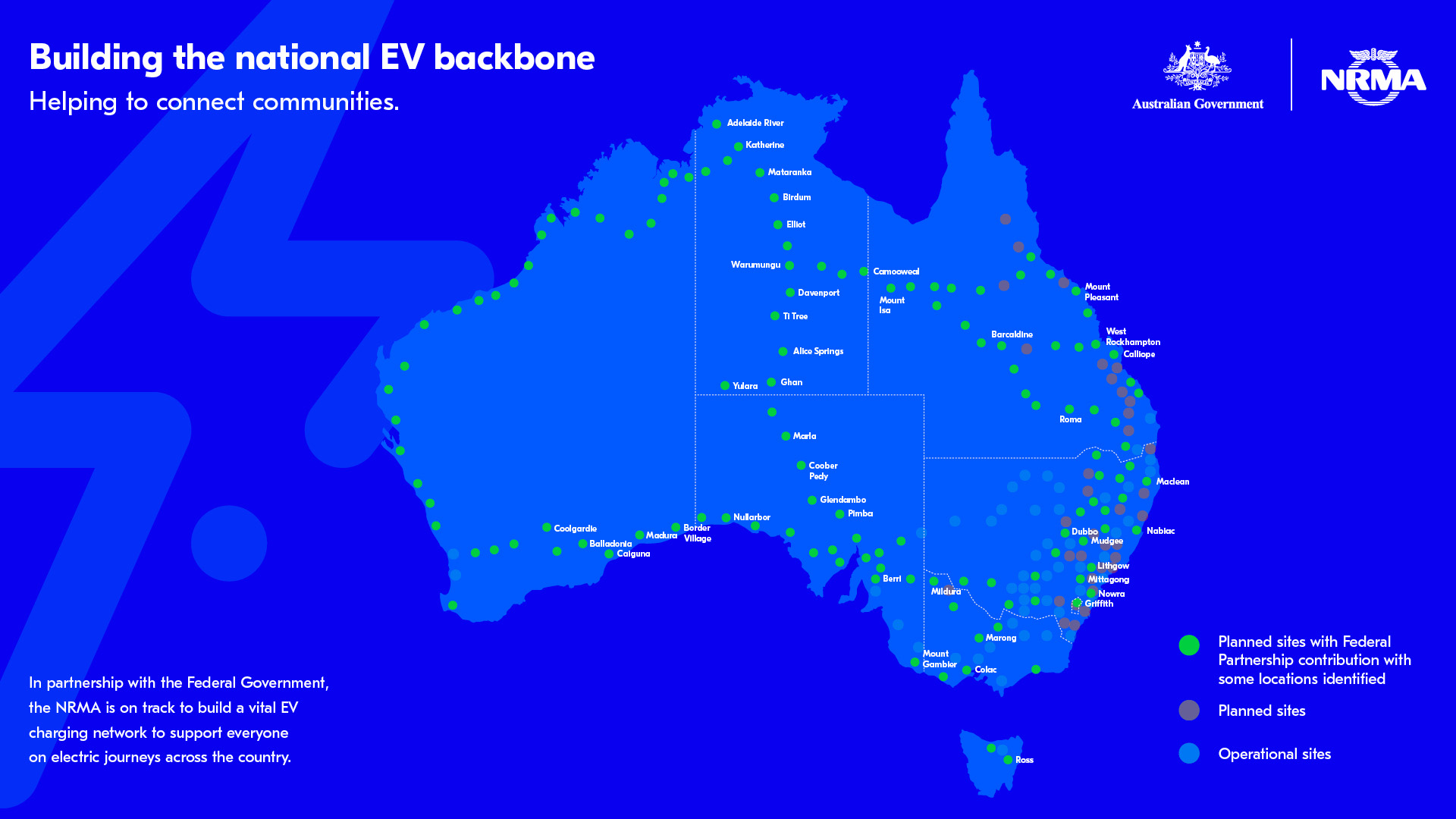 A map of the EV charging ports that Australia will score.