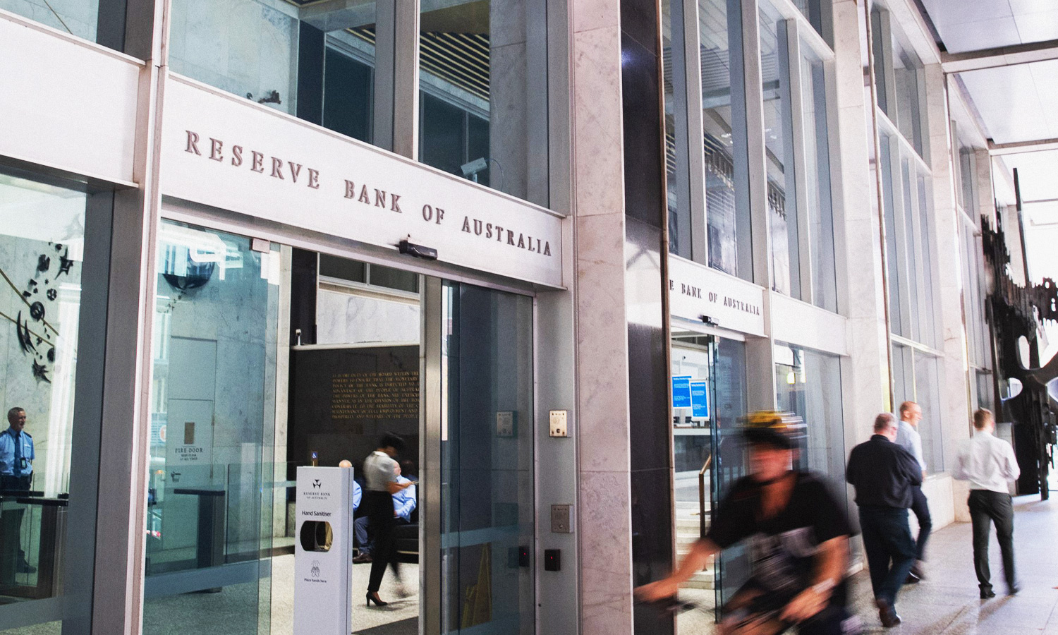 The front of the Reserve Bank of Australia (RBA) who are set to make a decision on interest rates today.