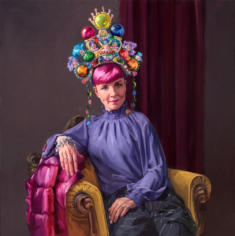 Andrea Huelin's Clown jewels painting, the packing room prize winner of the Archibald prize 2023 
