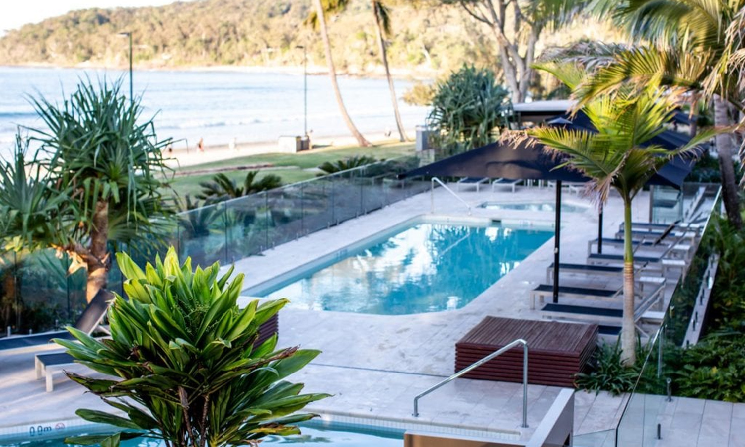 A view of the pool at Seahaven Noosa, one of the best accommodation options in Noosa.