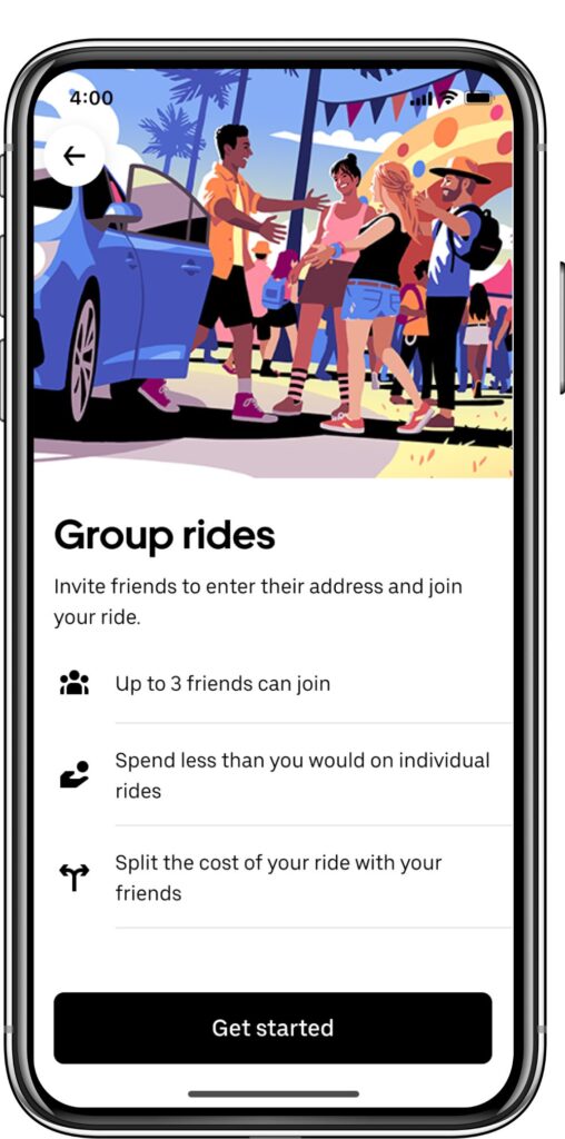 Group Rides Home Screen