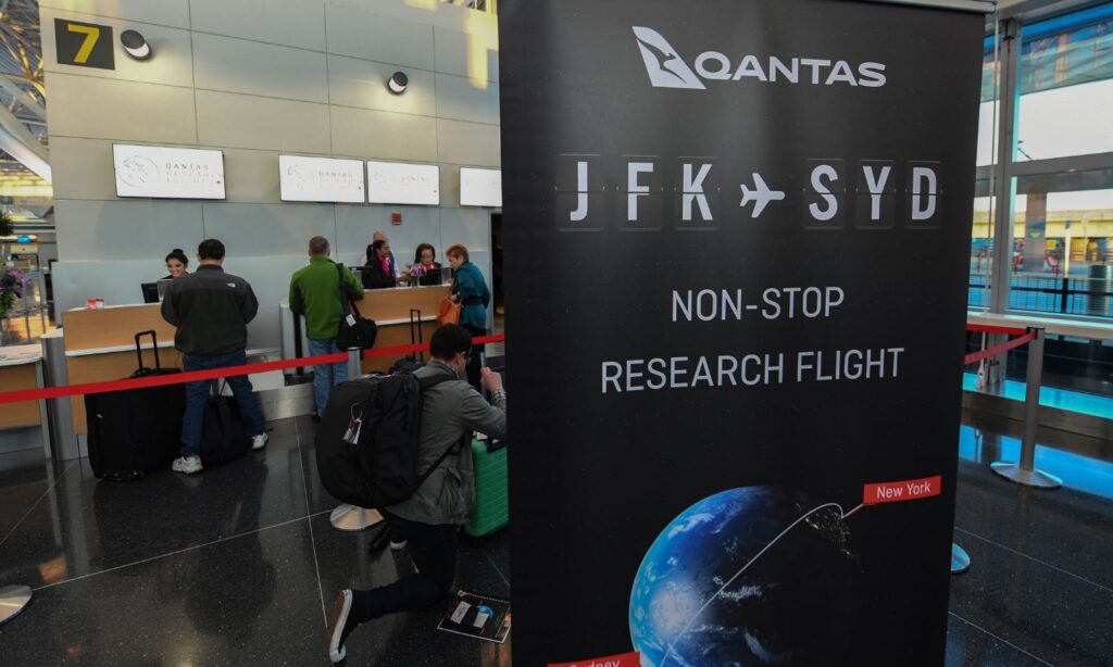 Qantas New York to Sydney flights