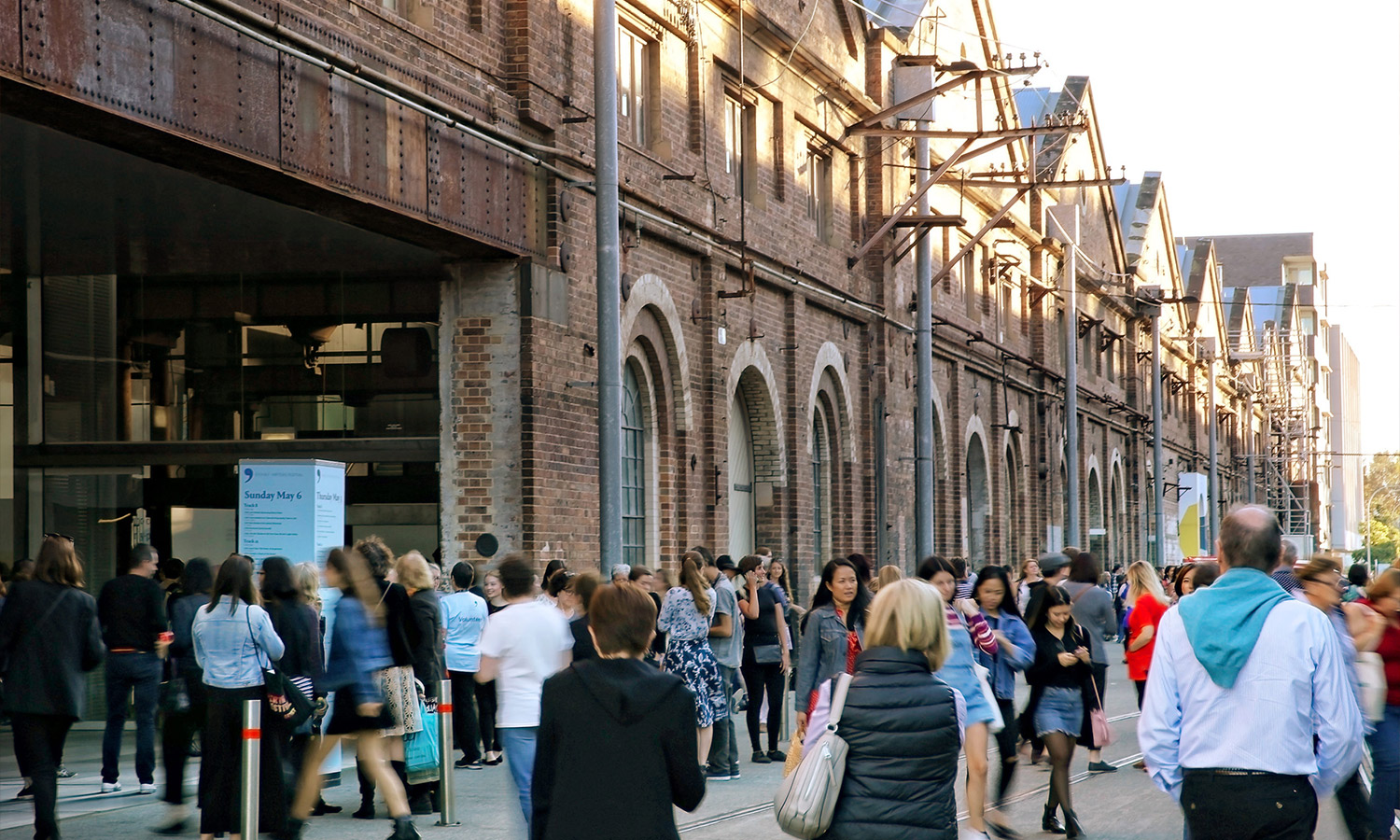 An image showing the outside of Carriageworks, the centre of the Sydney Writers Festival