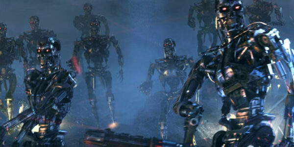 An image showing the Terminator robots to illustrate the dangers of ai