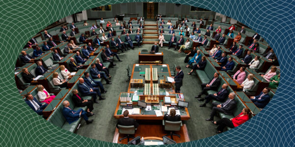 An image of Treasurer Jim Chalmers in the House of Parliament to illustrate the Federal Budget 2023