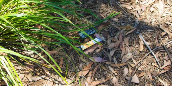 An image showing vape waste which may have been recycled from a disposable vape in Australia