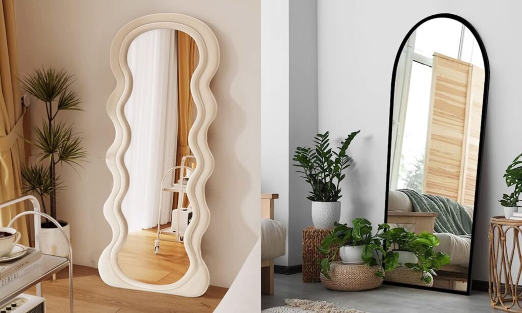 Full Length Mirror Large Floor Mirror Standing or Wall-Mountedr Wood Frame  Dressing Mirror for Living Room - China Dressing Mirror, Rotating Mirror