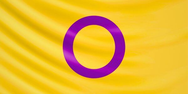 Intersex flag representing intersex people as the ACT passes laws to protect intersex people.