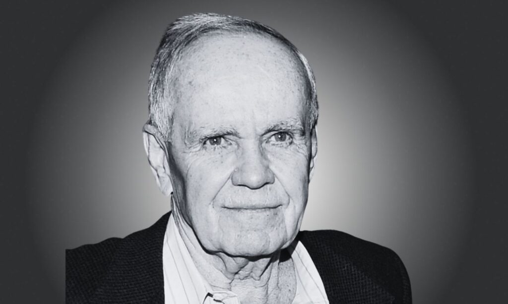 An image of Cormac McCarthy, author of The Road, and Blood Meridian, who passed away in 2023.