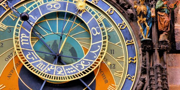 Image showing an astrological clock to illustrate why astology is fake.