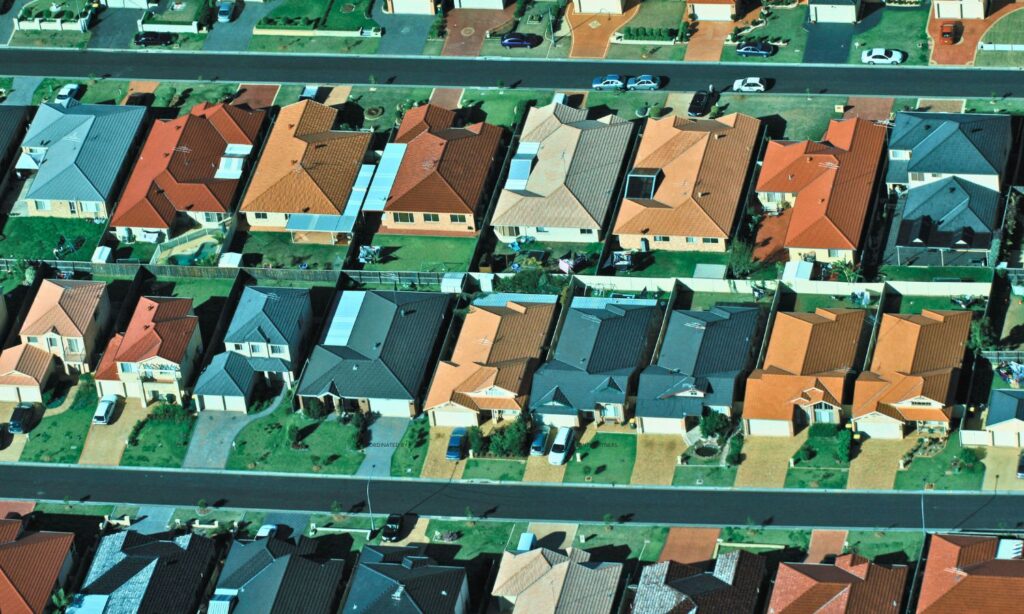 Houses in Australia to illustrate a rent freeze.