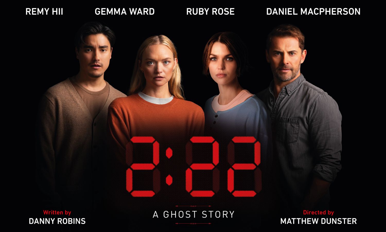 Image showing the cast of 2:22 A Ghost Story Australina cast for their Melbourne run