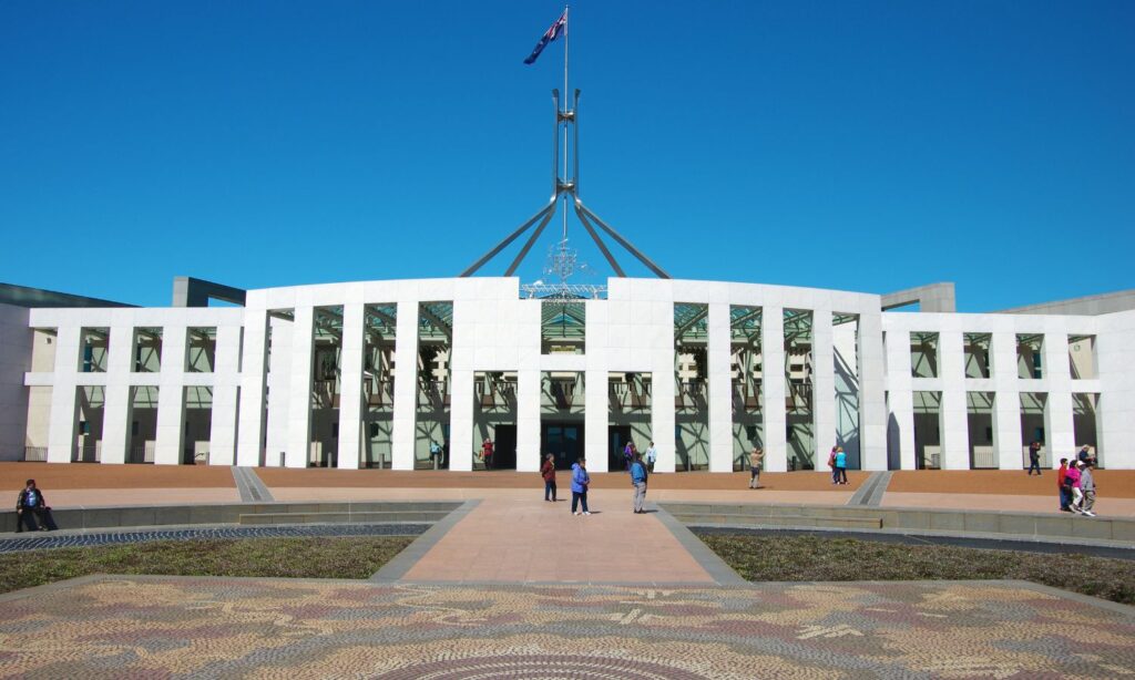 An image showing the Australian Parliament to illustrate the yes and no vote campaigns