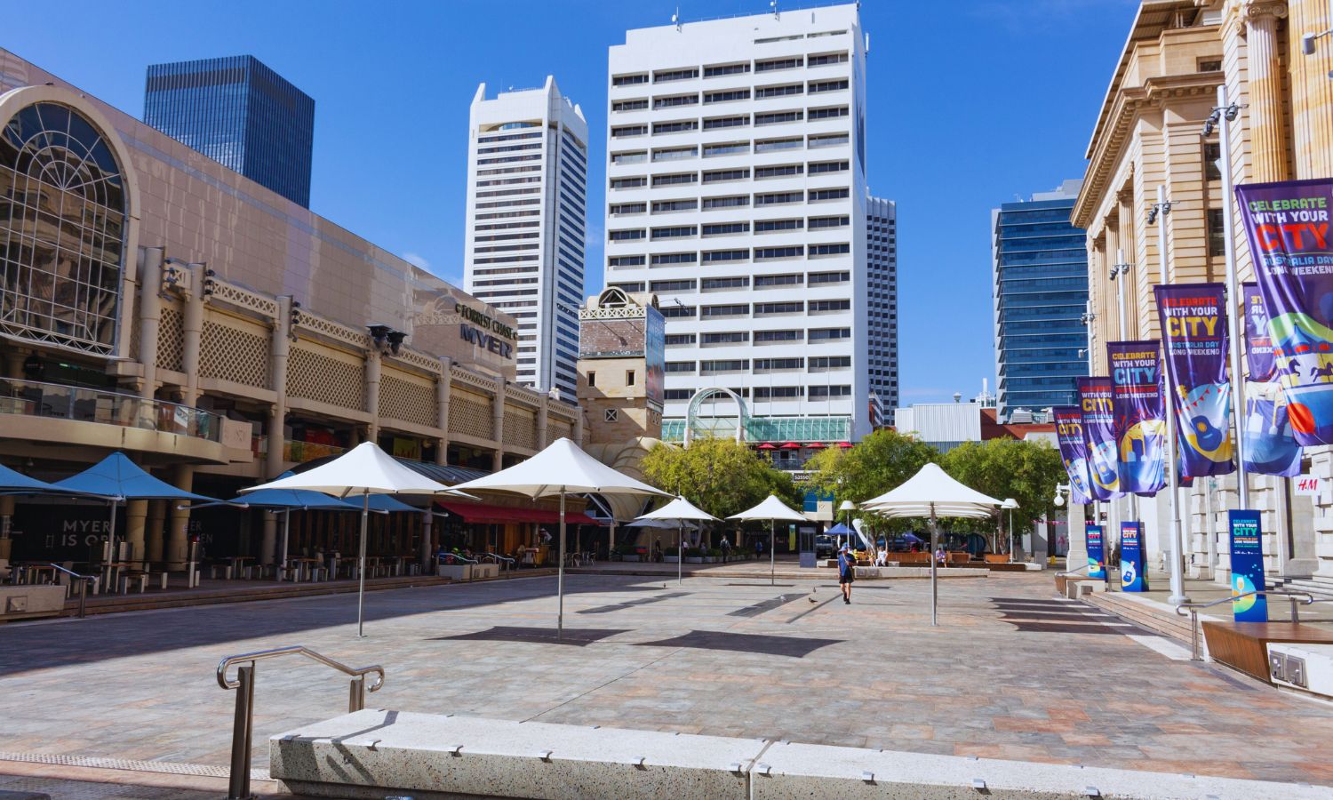 An image showing forrest place in perth, a great spot to watch the 2023 fifa womens world cup.