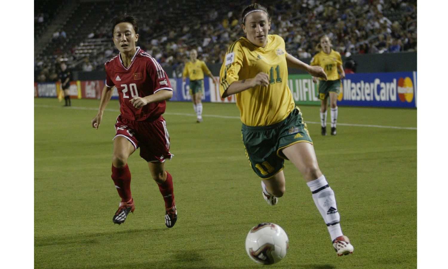 An image of Hether Garriock playing for the Matildas