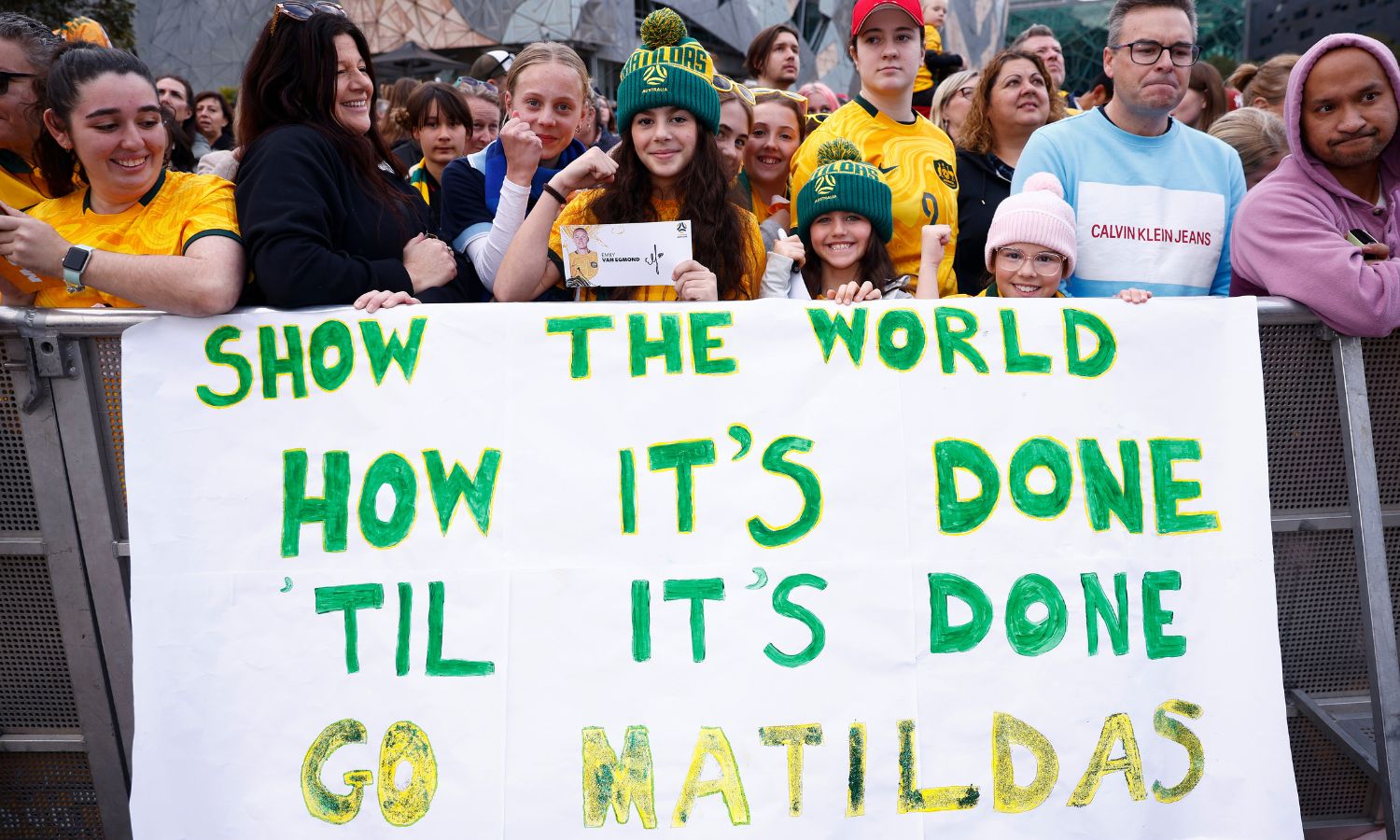 An image showing matildas fans for the 2023 fifa womens world cup
