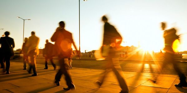 An image showing workers walking in the sun to illustrate casual worker rights