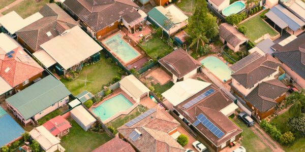 An image of houses in Australia to illustrate the housing crisis and how it might be fixed with a super profits tax