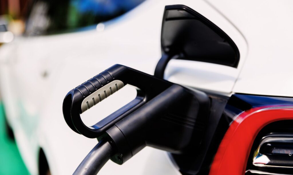 An image showing an EV car charging in Australia