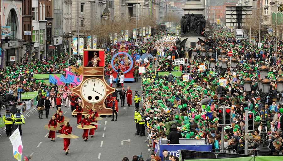 The St Patrick’s Day Parade in Dublin
