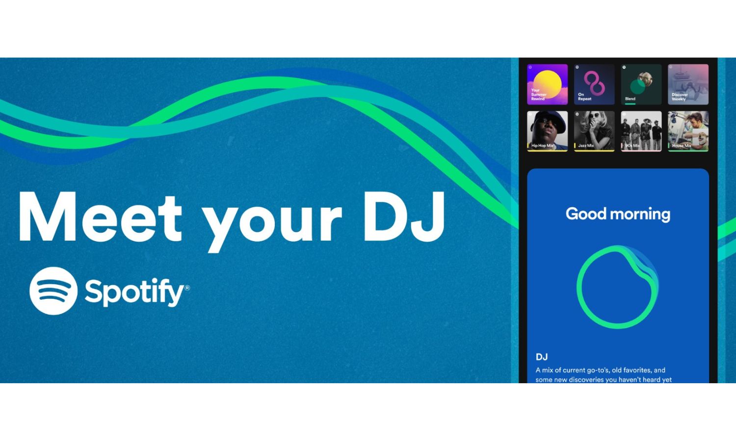 An image of Spotify's new AI DJ feature