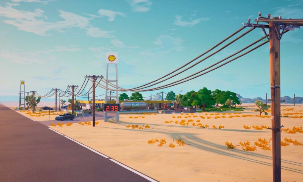 a shell petrol station created in fortnite