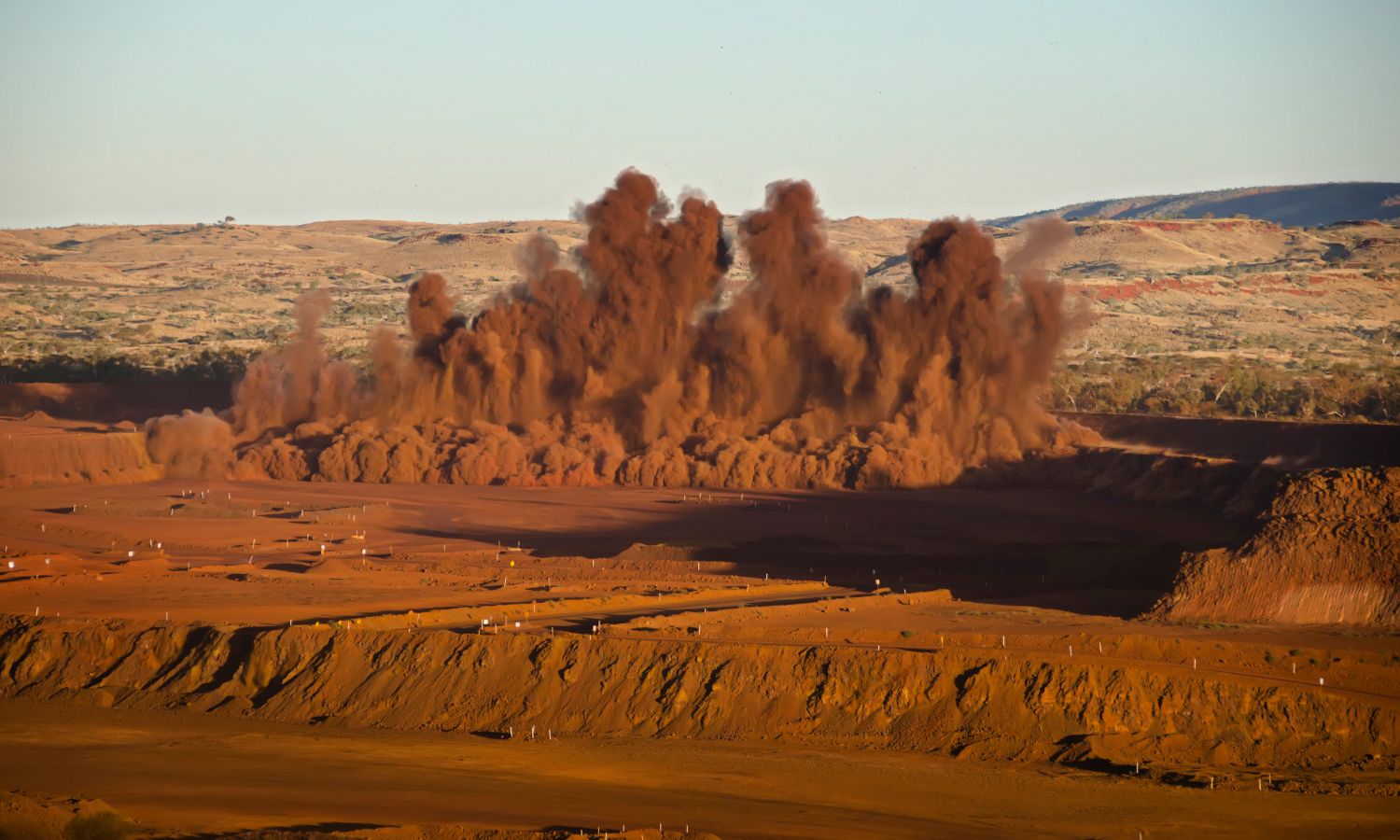 An image showing a mining explosion in Western Australia