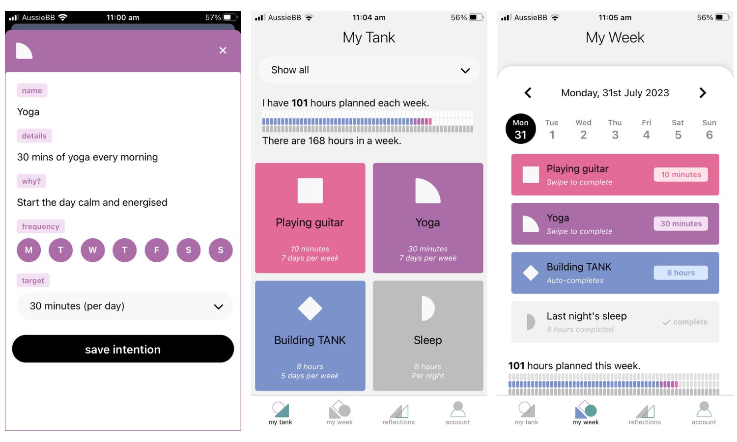 An image of Tank, the app that teaches you how to deal with burnout