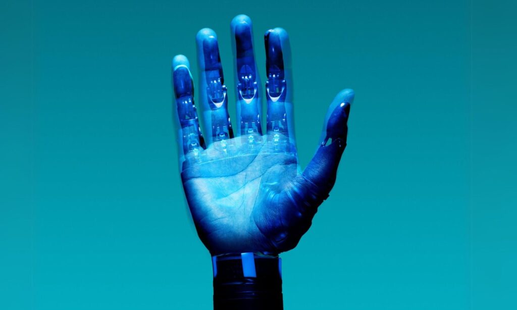 An image showing an AI hand to illustrate ai resurrection