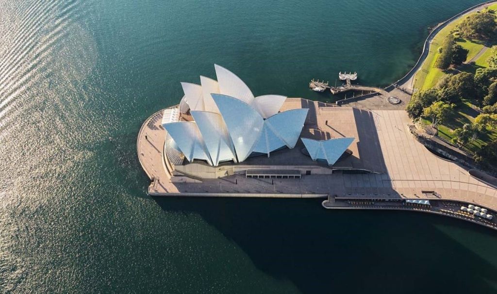 sydney opera house aerial