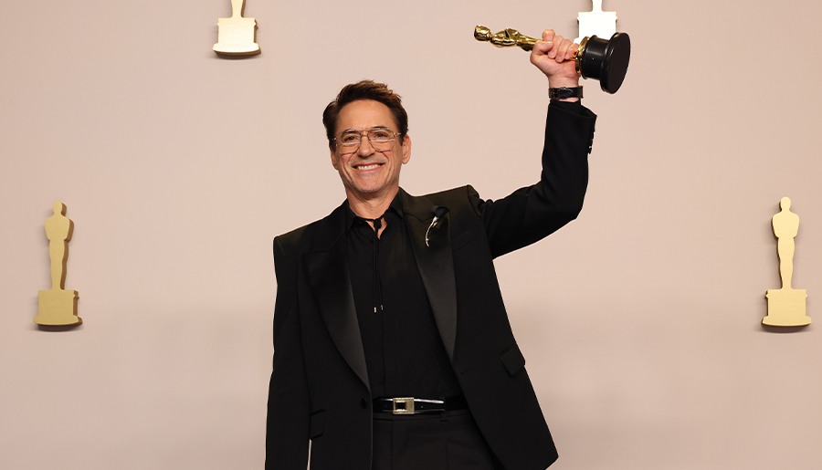 Robert Downey Jr wins Best Supporting Actor award at the Oscars